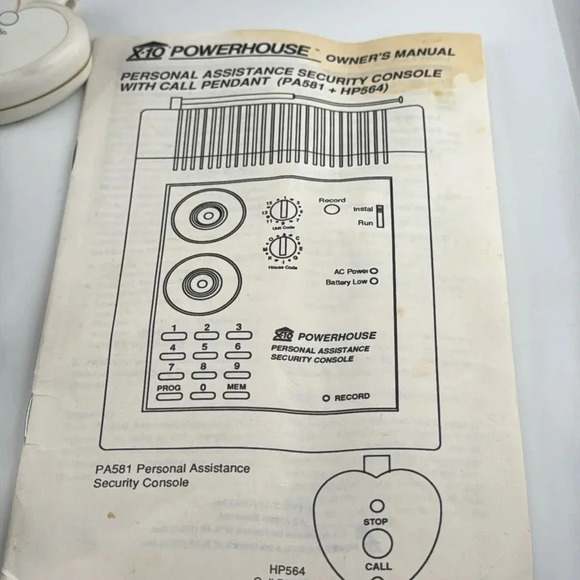 💥POWERHOUSE personal assistance security system model pa5800 x10 w/original box - Picture 3 of 16